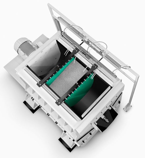 Wibrator rynnowy TMV Walther Trowal - Obrobka wibroscierna